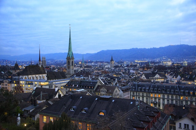 Zurich skyline at evening — Swiss Shelf Company